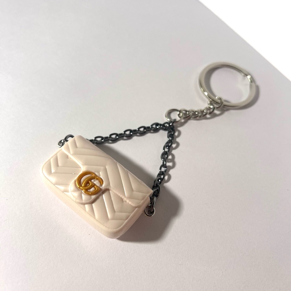 MINI 3D Keychain Cute Bag Charm with Box and Paper Bag